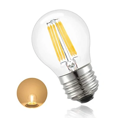 Image of E27 LED Light Bulbs 6W G45 Filament Bulb, 60W Incandescent Equivalent, 560Lumen Warm White 2700 3000K Edison Screw Globe 360 Beam Angle
