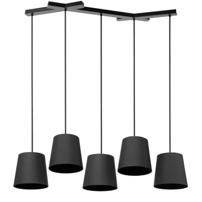 Image of Lucande Thamila hanging light, black, iron