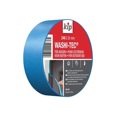 Image of Kip Outdoor Blue Painters Masking Tape 36mm x 50m (1.5&quot;) for Outside, Exterior, External Painting and Decorating, UV Stable