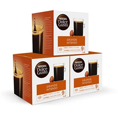 Image of NESCAFE Dolce Gusto Americano Intenso Coffee Pods 48 Capsules 100% Arabica with Red Fruit Hints Intensity 8 (3 Packs)