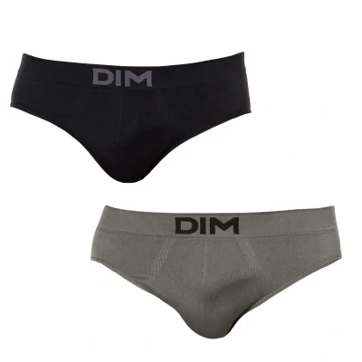 Image of DIM Men&#039;s Micro Seamless x2 Brief, Black/Gray, L