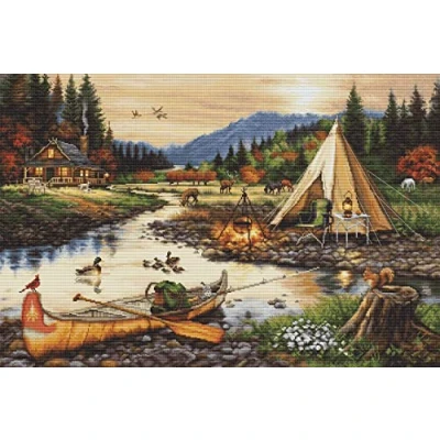 Image of Luca S Gold Cross Stitch Kit Creek, B2409