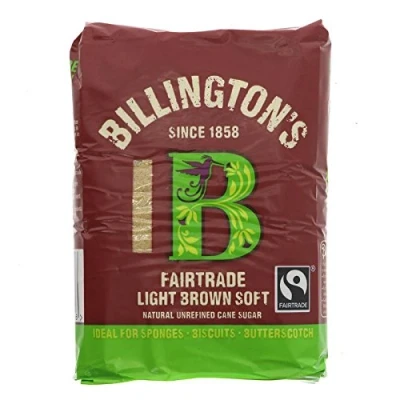 Image of Billington&#039;s Fairtrade Natural Light Brown Soft Unrefined Cane Sugar (500g) Pack of 2