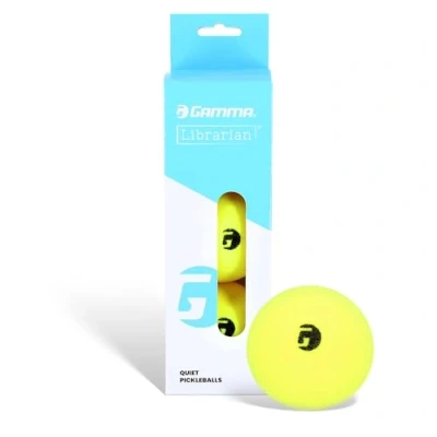 Image of GAMMA Librarian Foam Pickleball Balls, Balls for Practice with True Bounce on All Surfaces, Box of 3