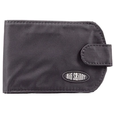 Image of Big Skinny Women&#039;s Taxicat Bi Fold Slim Wallet, Holds Up to 25 Cards, Black