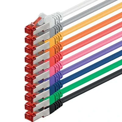 Image of 1aTTack.de 1m Cat6 Ethernet Cable Lan Patch Cat 6 Cables Internet Rj45 Plug 1Gbit/s SFTP PIMF for switch, router, modem, computer, gaming, tv, patchfields 10 colors pieces