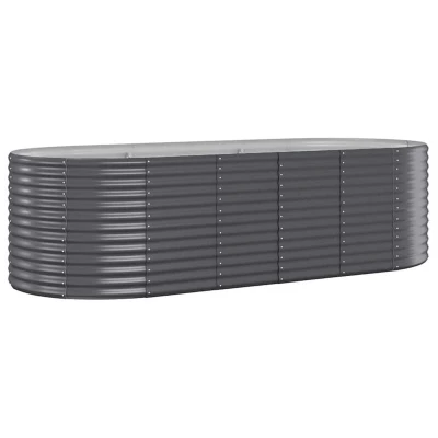 Image of vidaXL Garden Raised Bed Powder coated Steel 249x100x68 cm Anthracite
