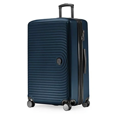 Image of HAUPTSTADTKOFFER Mitte Large Hard Shell Suitcase, TSA, 4 Wheels, Check In Luggage with 8 cm Volume Expansion, 77cm, 130 liters, Dark Blue