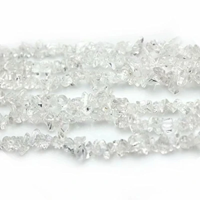 Image of Clear Crystal Irregular Chips Beads for Jewellery Making Supply One Strand 31 Inch