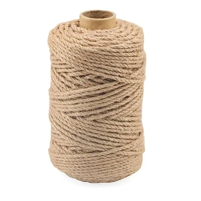 Image of KEILEOHO 100m x 4mm Hemp Rope Jute Rope, Twisted Natural Cord Manila for Scratching Post, Tug of War luggage twine