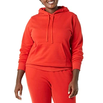 Image of Amazon Essentials Women&#039;s Fleece Pullover Hoodie (Available in Plus Size), Red, XL
