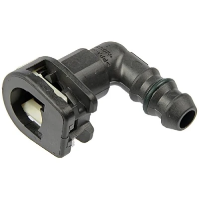 Image of Dorman 800 138 Fuel Line Connector 5/16 In. Steel To 3/8 Nylon With 90 Degree Bend, 2 Pack