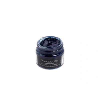 Image of Famaco Blue Fonce leather Dye Renovation Detailing Cream for Trainers, Sneakers, shoes and boots with free touch up brush,
