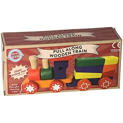 Image of WOODEN TRAIN &amp; CARRIAGE