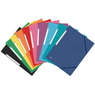 Image of Oxford Top Fil+ 400116328 Folder with Elasticated Corners DIN A4 Pack of 10 Assorted Colours