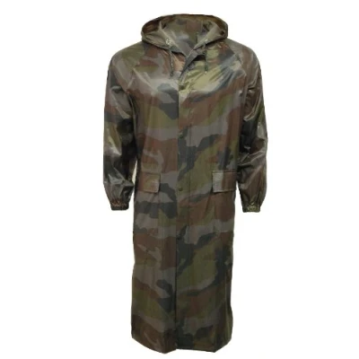 Image of G5 APPAREL Adults Long Camouflage Waterproof Rain Coat Camo Cagoul Trench Mac
