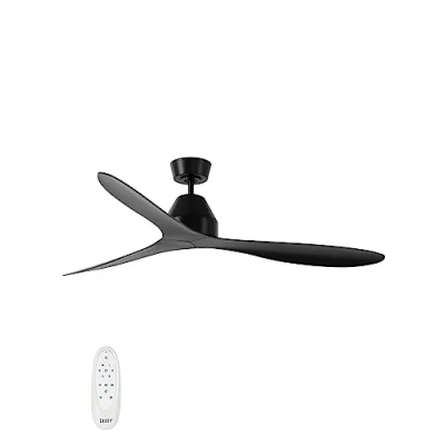 Image of LUCCI AIR Ceiling Fan with Remote Control, ABS Plastic, Black