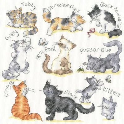 Image of Bothy Threads Counted Cross Stitch Kit Meow!