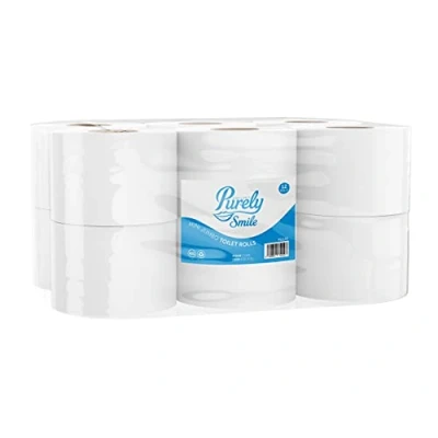 Image of Blake &amp; White Purely Smile Toilet Roll 2ply Mini Jumbo 150m 76mm Core Pack of 12