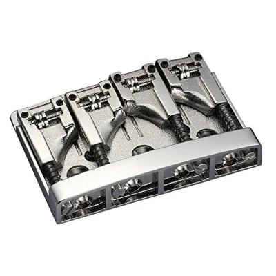 Image of Schaller 3D 4 Bass Bridge Nickel Flatmount for Electric Pack of 1