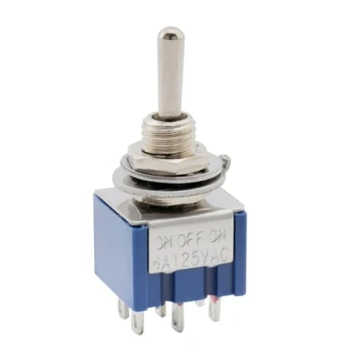 Image of Musiclily 3 Way SPDT Guitar Mini Toggle Switch 6 Pin ON/OFF/ON Selector,Blue