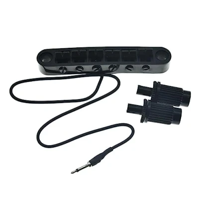 Image of KAISH LP Tune o Matic Piezo Bridge Pickup Guitar for Epiphone Les Paul/SG/ES/Dot Black