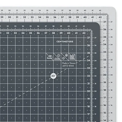 Image of Arteza Self Healing Rotary Cutting Mat, 45 x 30 cm with Grid &amp; Non Slip Surface for Fabric, Paper, Vinyl, Plastic, Eco Friendly, Durable Flexible, Great Crafts, Quilting, Sewing, Scrapbooking
