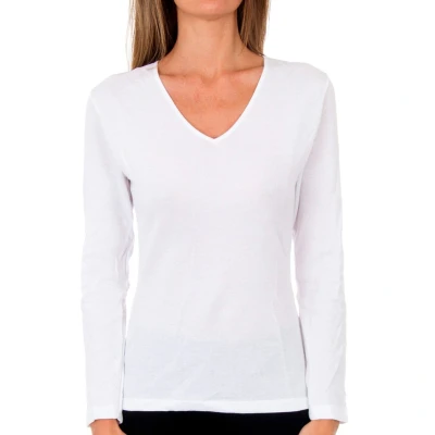 Image of Abanderado Womens Liberty long sleeve seamless t shirt 4586 women White Size Medium