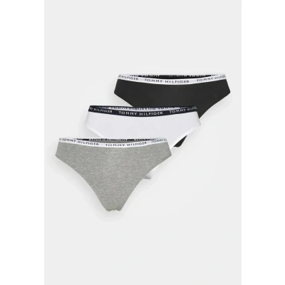 Image of Tommy Hilfiger 3P Briefs, Women&#039;s, Size: Large, Medium grey htr/white/black