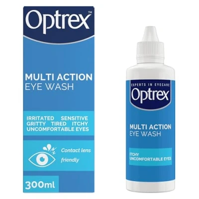 Image of Optrex™ Multi Action Eye Wash, Irritated, Tired, Uncomfortable Eyes, 300ml