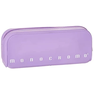 Image of Pigna Monochrome Pencil Case in Silicone, Purple Pastel