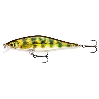 Image of Rapala Shadow Rap Shad Lure with Two No. 6 Hooks, 0.9 1.2 m Swimming Depth, 9 cm Size, Live Perch