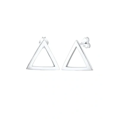 Image of Elli Earrings Women Earring Triangle Plugs Geo Design in 925 Sterling Silver