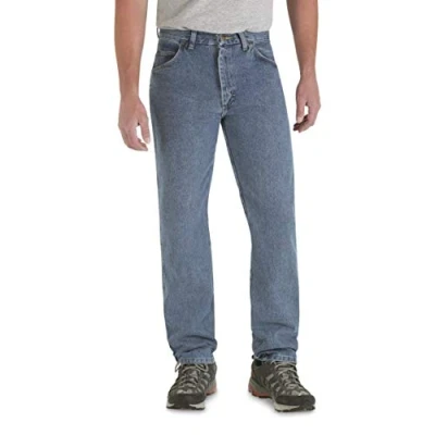 Image of Wrangler Men&#039;s Rugged Wear Classic Fit Jean, Rough Wash, 32W x 31L Indigo
