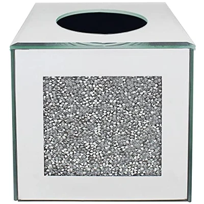 Image of The Leonardo Collection LP47829 Crystal Tissue Box For Adults Multicolor Accessory