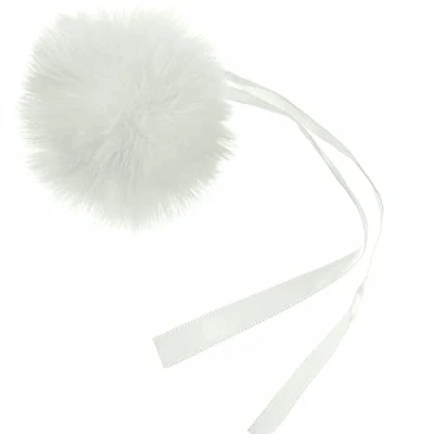 Image of White Large 6cm Faux Fur Pom for Decorations &amp; Crafts