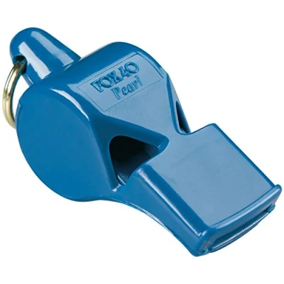 Image of Fox 40 Pearl Whistle With Wrist Lanyard Blue, one size, K REY FXW105R