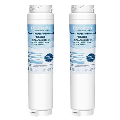 Image of Finest Filters Fridge Water Filter Compatible with Bosch UltraClarity 644845 REPLFLTR10 00740560 9000194412 9000077104 Neff Gaggenau Miele/Haier 0060820860 0060218743 Rangemaster DxD 90170 (2 Pack)