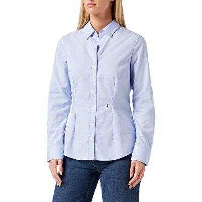 Image of Seidensticker Women&#039;s Non iron Poplin Shirt Blouse ,Multicoloured (light blue check 12),38