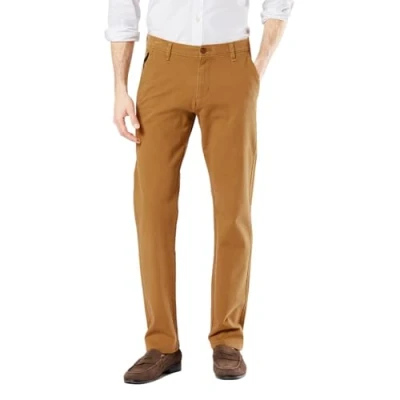 Image of Dockers Men&#039;s Slim Fit Smart 360 Flex Ultimate Chino Pants Casual, Dark Ginger, 34W x 32L