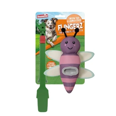 Image of Rosewood Flingerz Dragonfly Dog Toy Launcher Interactive Fetch Flinger for Active Dogs, Durable and Entertaining
