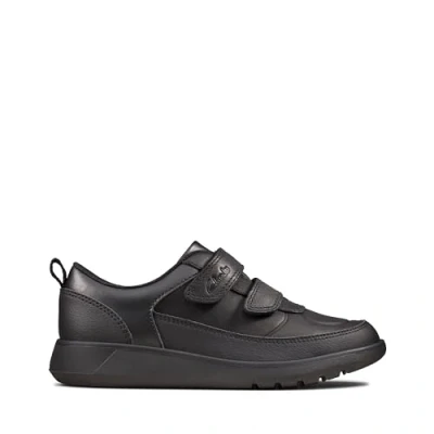 Image of Clarks Scape Flare Kid Leather Shoes in Black Narrow Fit Size 11