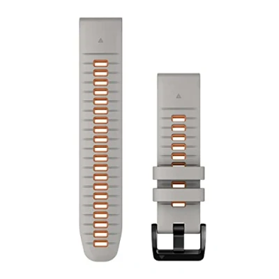 Image of Garmin epix PRO (g2) 22mm QuickFit Grey/Ember Orange Silicone Band