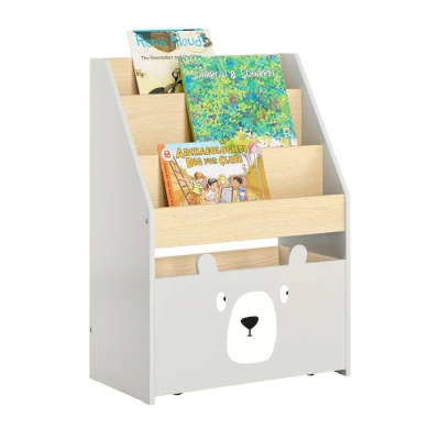 Image of Sobuy Children Bookcase Bookshelf Toy Shelf with Storage Chest,KMB104 HG