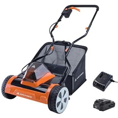 Image of Yard Force 20V 4.0Ah Cordless Cylinder Lawnmower 38cm Cutting Width 45L Grass Bag Li Ion Battery &amp; Charger Included Part of CR20 Range LM C38A