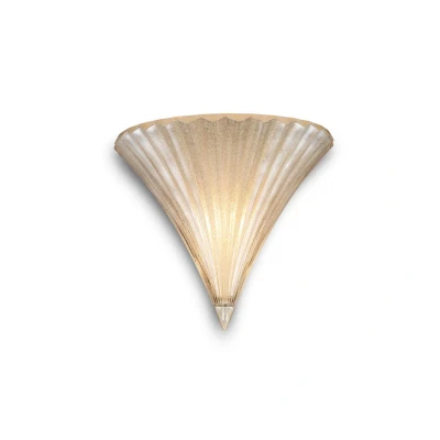 Image of Santa 1 Light Indoor Wall Uplighter Gold with Small Finish Glass, E14