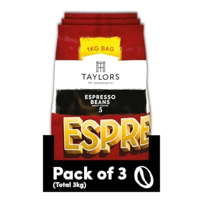 Image of Taylors of Harrogate Espresso Coffee Beans, Roast 5, 1kg (Pack 1)