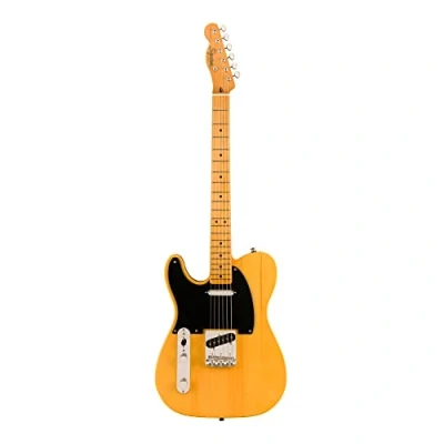 Image of Squier by Fender Classic Vibe &#039;50s Telecaster, Electric Guitar, Left Handed, Maple Fingerboard, Butterscotch Blonde