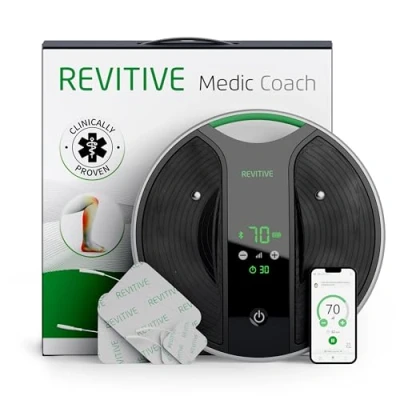 Image of NEW and IMPROVED Revitive Medic Coach Circulation Booster Maximum, Drug free Leg &amp; Knee Relief, Now with Targeted Pain Therapy Included