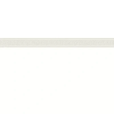 Image of A.S. Création Self Adhesive Border Stick Ups Meander 5.00 m x 4 cm Metallic White Made in Germany 895912 8959 12